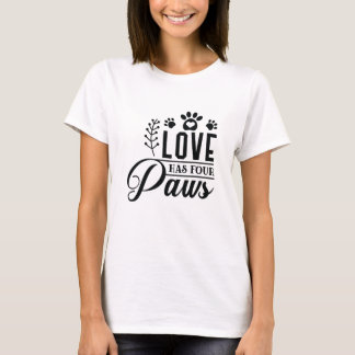 CAMISETA AMOR-TIENE-CUATRO PAPAS