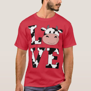 Camiseta Amor Vaca Imprimir Granja Granjero Granjero Granje