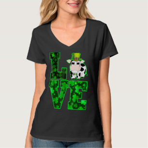 Camiseta AMOR VACA Shamrock Leprechaun Mujeres Niños Hombre