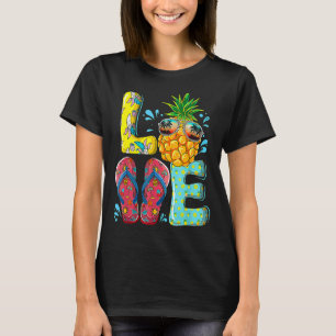 Camiseta Amor Verano Flip Flops Piña Fruta Tropical Ser