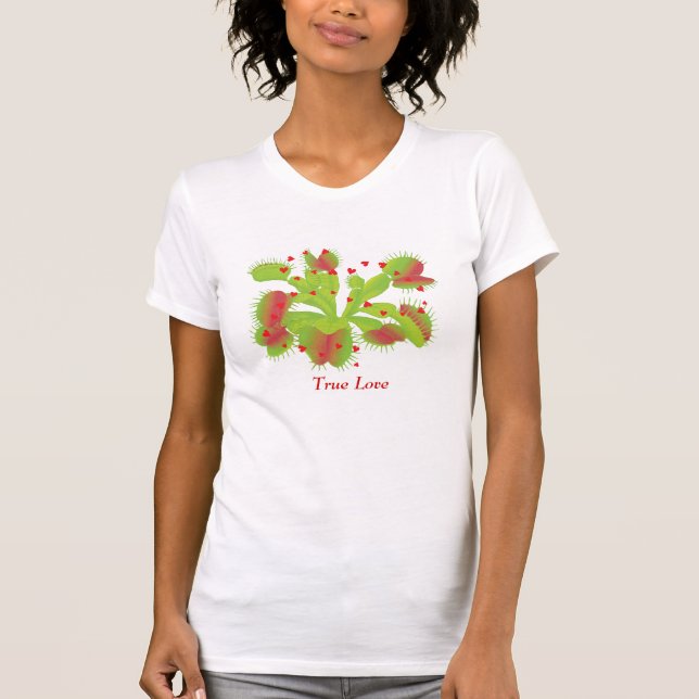 Camiseta Amor verdadero para los atrapamoscas de Venus (Anverso)