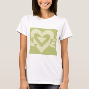 Camiseta Amor Verde De Dos Tonos