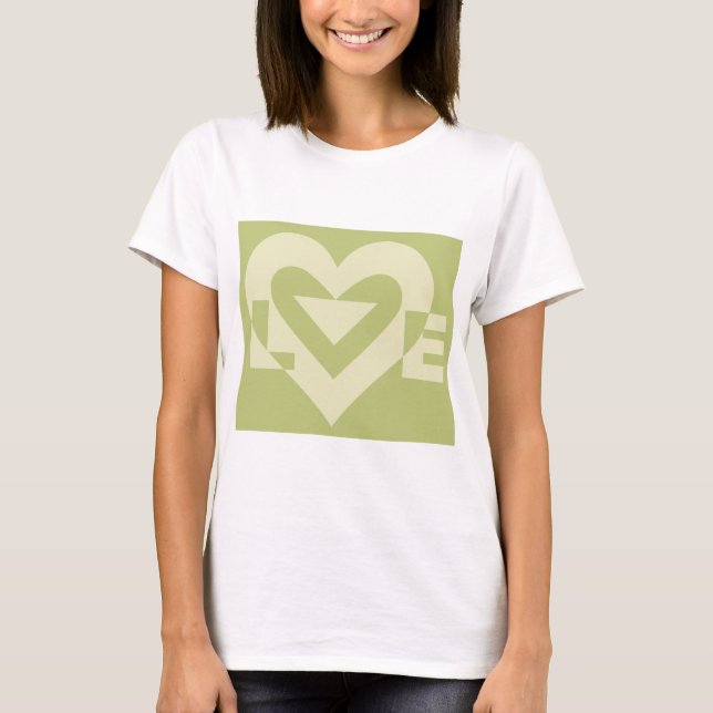 Camiseta Amor Verde De Dos Tonos (Anverso)