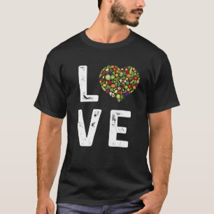 Camiseta Amor Verduras Verdes Cute Salada Saludable Comida