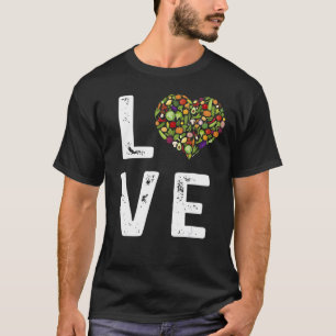 Camiseta Amor Verduras Verdes Cute Salada Saludable Comida 