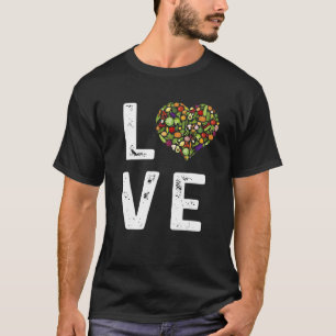 Camiseta Amor Verduras Verdes Cute Salada Saludable Comida 
