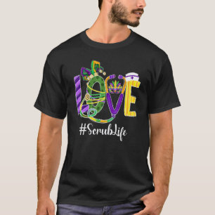 Camiseta Amor Vida Enfermera Leopardo Festival Mardi Gras