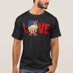 Camiseta Amor vintage Orgulloso norteamericano, trabajador