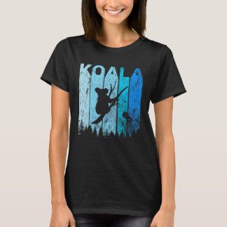 Camiseta Amor Vintage Retro Silueta de Koala Animal Diverti