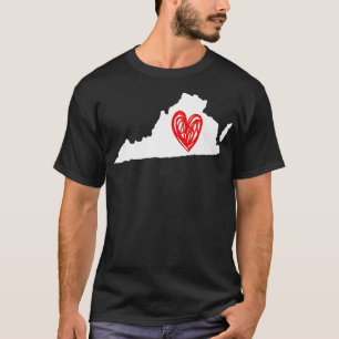 Camiseta Amor Virginia Diseño del Corazón Premium