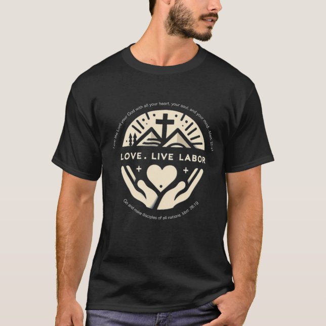 Camiseta Amor. Vive. Trabajo. (Anverso)