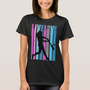 Camiseta Amor Vivo Retro Béisbol Silueta Colorido Color