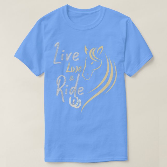 Camiseta Amor vivo y Caballos de Viaje Niños adultos t (Diseño del anverso)