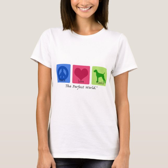 Camiseta Amor Vizsla de la paz (Anverso)