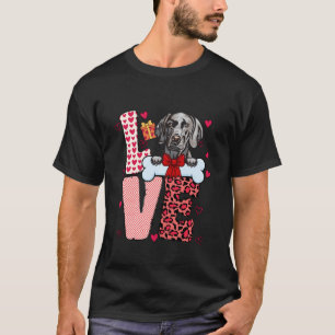 Camiseta Amor Weimaraner Perro Lover Mujeres Corazón Hombre