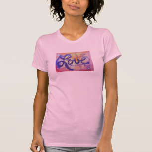 Camiseta Amor Word Sunset Twilight Purpurina Art TShirts