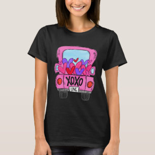 Camiseta Amor XOXO Corazón Camión rosa Día de San Valentín