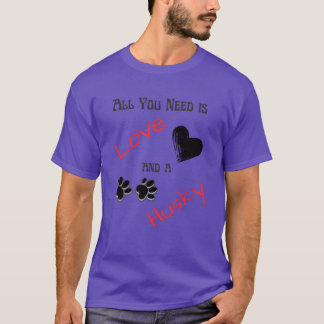 Camiseta amor y amigo husky