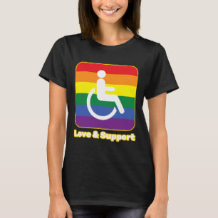 Camiseta Amor y apoyo a la persona arco iris con discapacid