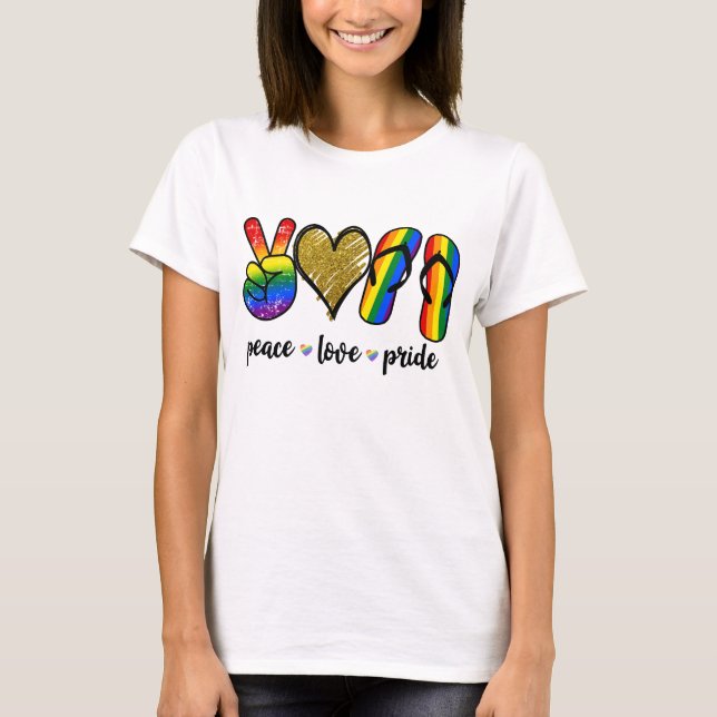 CAMISETA AMOR Y APOYO AL ORGULLO LGBTQ (Anverso)