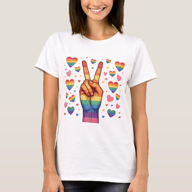 CAMISETA AMOR Y APOYO AL ORGULLO LGBTQ (Anverso)