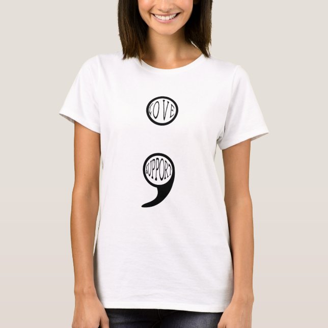 Camiseta Amor y apoyo de Semi Colon (Anverso)