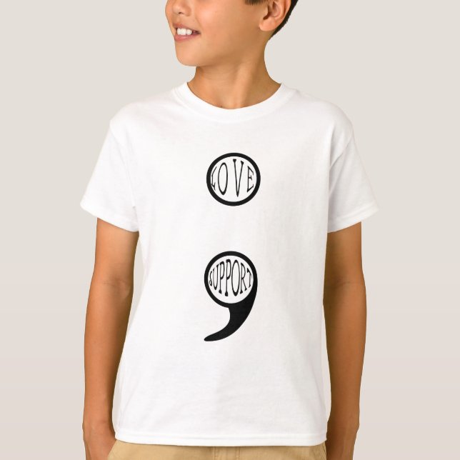 Camiseta Amor y apoyo de Semi Colon (Anverso)