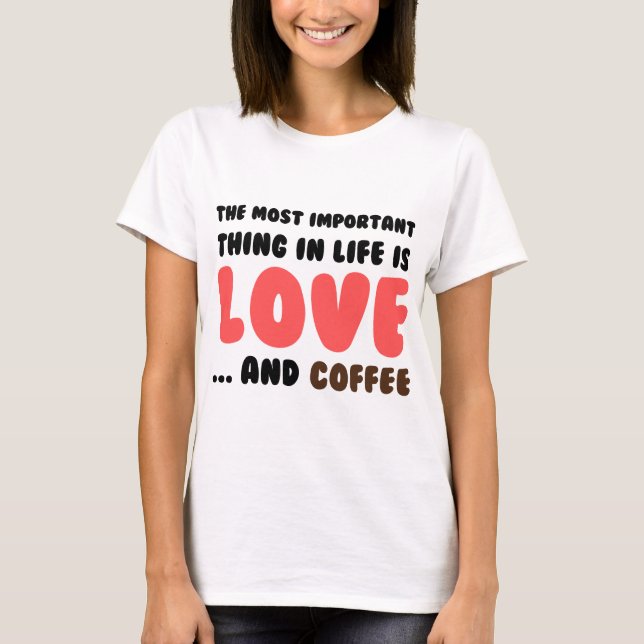 Camiseta Amor y café (Anverso)