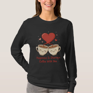 Camiseta Amor y Café Felicidad Compartida Día de San Valent