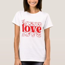 Camiseta Amor y corazones