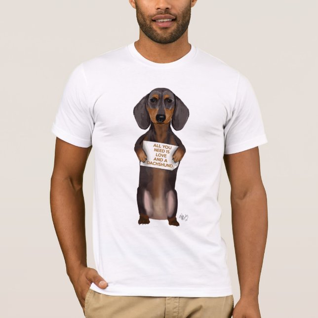 Camiseta Amor y Dachshund (Anverso)
