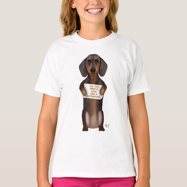 Camiseta Amor y Dachshund (Anverso)