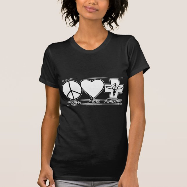Camiseta Amor y enfermería de la paz (Anverso)