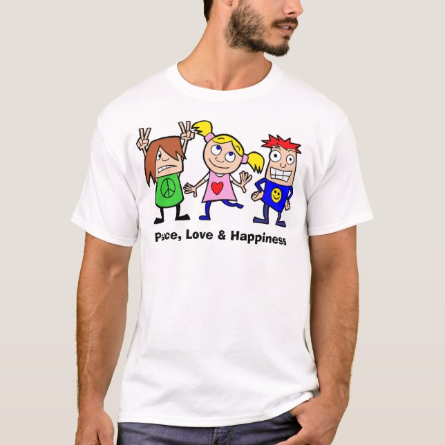 Camiseta Amor y felicidad de la paz (Anverso)