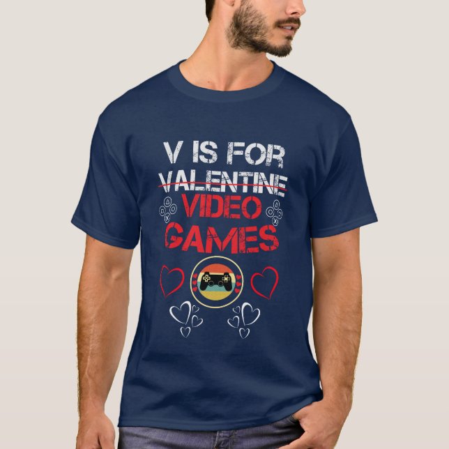 Camiseta Amor y joysticks: Exclusivo jugador de San Valentí (Anverso)
