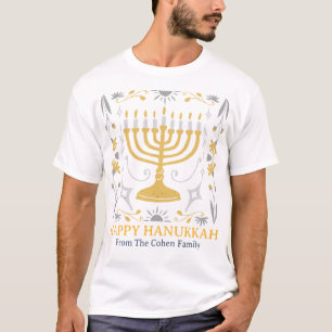 Camiseta Amor y luz   Familia Hanukkah Happy simple