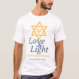 Camiseta Amor y luz | Familia simple de Hanukkah