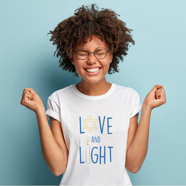 Camiseta Amor y luz Hannukah (Subido por el creador)