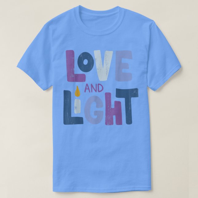 Camiseta Amor Y Luz Hanukkah  (Diseño del anverso)