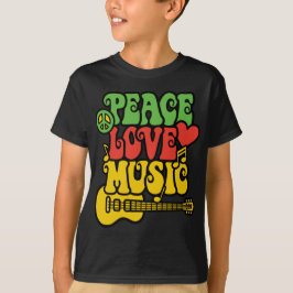 Camiseta Amor y música de la paz de Rasta