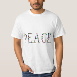 Camiseta Amor y Paz - Diseño de Letras Gemstone