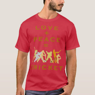 Camiseta Amor y paz es igual al cricket1