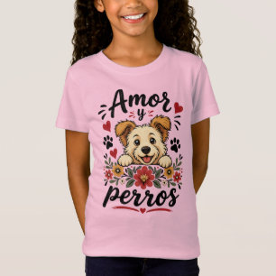 Camiseta Amor y Perros Diseño Divertido para Amantes de Per
