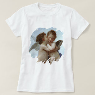 Camiseta Amor y psique como niños/ángeles primer beso
