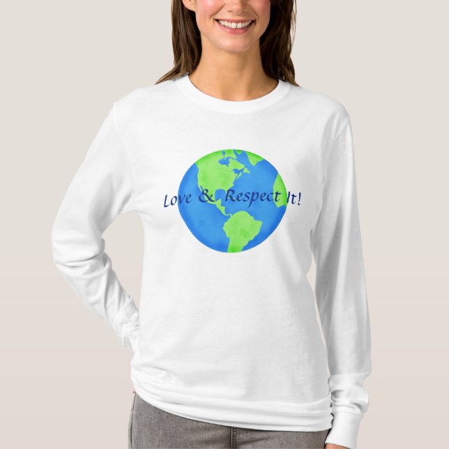 Camiseta Amor y respeto Globe Blue Green (Anverso)