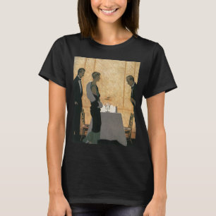 Camiseta Amor y romance vintage, cena de pareja elegante