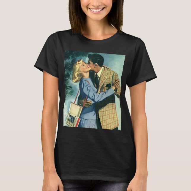 Camiseta Amor y romance vintage, danza Navidad (Anverso)