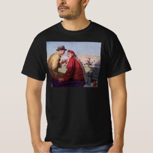 Camiseta Amor y romance vintage, pareja en partido de fútbo