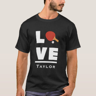 Camiseta Amor Y Vive Tenis De Mesa Deportes Fan Nombre Pers
