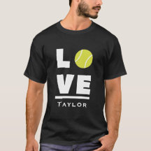 Amor y Vive Tenis Fanático del Deporte Nombre Pers